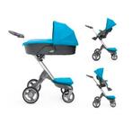 Baby Stroller STOKKE XPLORY - Turquoise, Gebruikt, Combiwagen, Verstelbare duwstang, Ophalen