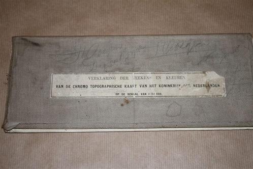 Antieke kaart - Verklaring Teekens ed Kaart Kon Ned 1900, Boeken, Atlassen en Landkaarten, Gelezen, Landkaart, Nederland, 1800 tot 2000