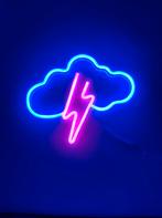 Retro Neon Lamp Wolk Bliksem Blauw Paars, Ophalen of Verzenden, Zo goed als nieuw