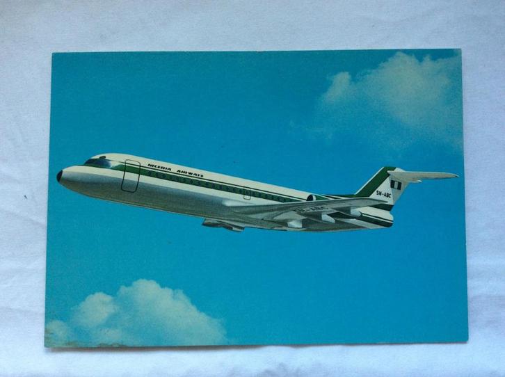 Nigeria Airways F28 Jet SN-ABC Vliegtuig, Verzamelen, Luchtvaart en Vliegtuigspotten, Gebruikt, Kaart, Foto of Prent, Ophalen of Verzenden