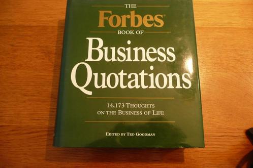The Forbes book of Business Quotations Ted Goodman 992 blz., Boeken, Geschiedenis | Wereld, Zo goed als nieuw, Overige gebieden