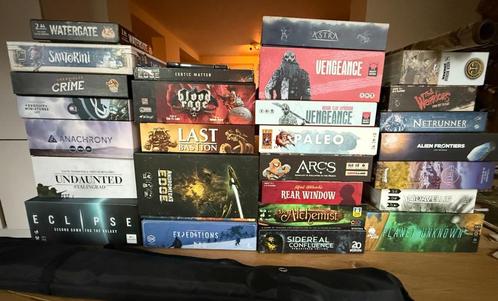 24 Bordspellen (Eclipse 2, Arcs, Planet Unknown, Earth, etc), Hobby en Vrije tijd, Gezelschapsspellen | Bordspellen, Zo goed als nieuw
