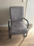 2x Grijze Eetkamerstoelen, Huis en Inrichting, Stoelen, Gebruikt, Twee, Ophalen of Verzenden, Stof