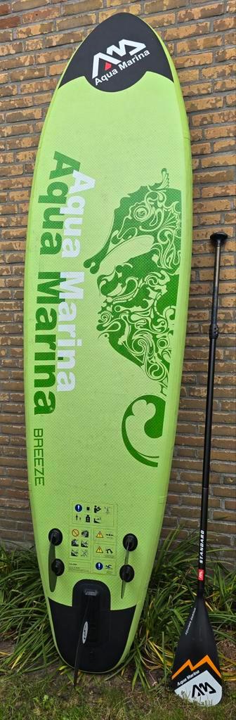 SUP Breeze Aqua Marina met handpomp, tas en aluminium peddel, Watersport en Boten, Suppen, Nieuw, SUP-boards, Ophalen of Verzenden