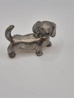 Oud Tinnen Teckeltje, Antiek en Kunst, Kunst | Beelden en Houtsnijwerken, Ophalen of Verzenden