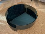 Vintage ronde space age salontafel, zwart, rookglas 80/30cm, Huis en Inrichting, Tafels | Salontafels, Ophalen, Gebruikt, 50 tot 100 cm