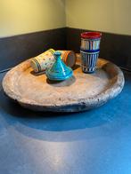 Te koop: Diverse prachtig grote chapati schalen, Ophalen of Verzenden, Nieuw, Rond, Hout