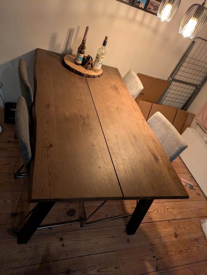 Eiken houten eettafel, Huis en Inrichting, Tafels | Eettafels, Gebruikt, 50 tot 100 cm, 150 tot 200 cm, Vier personen, Rechthoekig