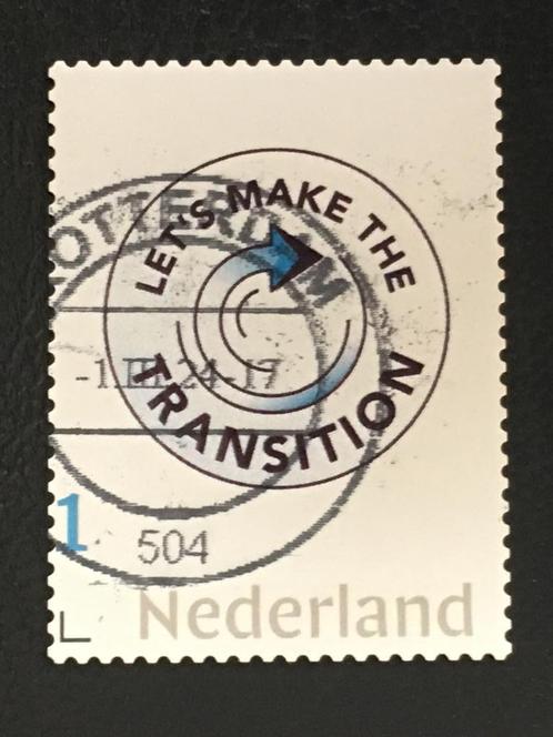 2495 Persoonlijke zegel - Lets make the transition - gestemp, Postzegels en Munten, Postzegels | Nederland, Gestempeld, Na 1940