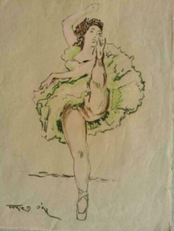 Ballerina Pal Fried  Betreft een origineel en gesigneerd wer beschikbaar voor biedingen