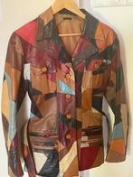 Vintage leren jas patchwork, Ophalen of Verzenden, Zo goed als nieuw, Overige kleuren