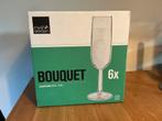 6 champageneglazen in doos - Leerdam Bouquet, Huis en Inrichting, Keuken | Servies, Ophalen, Glas of Glazen, Overige stijlen, Glas