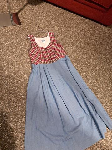 Mooie retro dirndl 46 Daller rood blauw ruitje beschikbaar voor biedingen