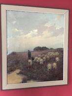 Oud antiek schilderij G Cox sr Schaapskooi HeideMook Limburg, Antiek en Kunst, Kunst | Schilderijen | Klassiek, Ophalen of Verzenden