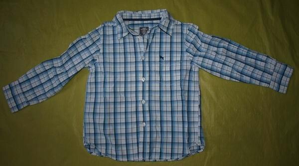 Blauw Wit Geruite Blouse H&M (122), Kinderen en Baby's, Kinderkleding | Maat 122, Zo goed als nieuw, Jongen, Overhemd of Blouse