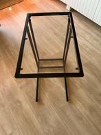 IKEA Laptop tafel Te Koop! - Zwart met glas, Huis en Inrichting, Tafels | Sidetables, Ophalen, Gebruikt, 50 tot 100 cm, Glas