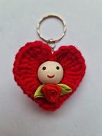 Sleutelhanger tashanger gelukspoppetje hartje rood cadeautje, Ophalen of Verzenden, Nieuw