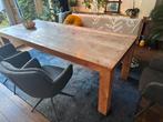 Stevige houten eettafel - 2,5 meter, Ophalen, Gebruikt, 200 cm of meer, 50 tot 100 cm
