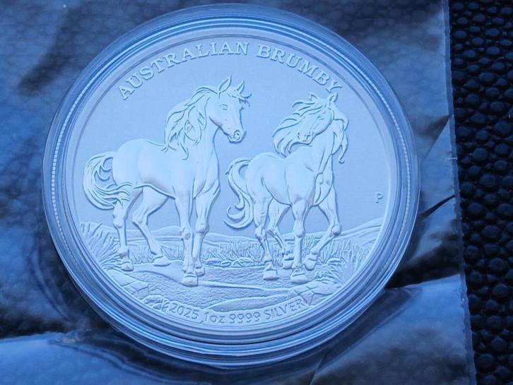 2025 Australia 1 oz silver Brumby Horse BU, Postzegels en Munten, Munten | Oceanië, Zilver, Ophalen of Verzenden