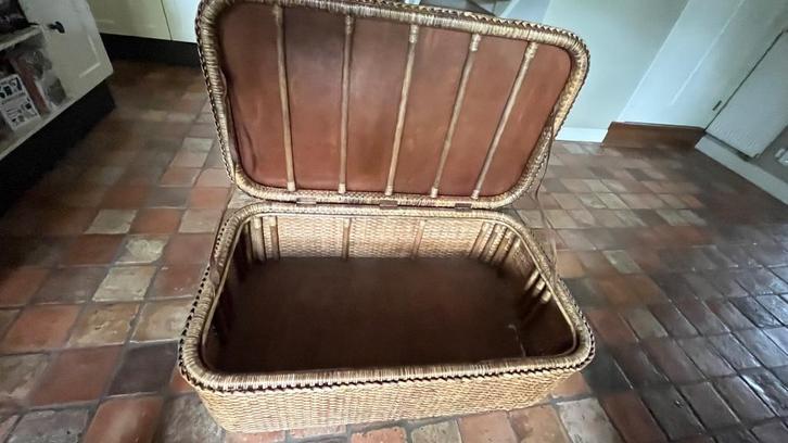 Rotan salontafel, Huis en Inrichting, Tafels | Salontafels, Gebruikt, Minder dan 50 cm, 50 tot 100 cm, 100 tot 150 cm, Rechthoekig