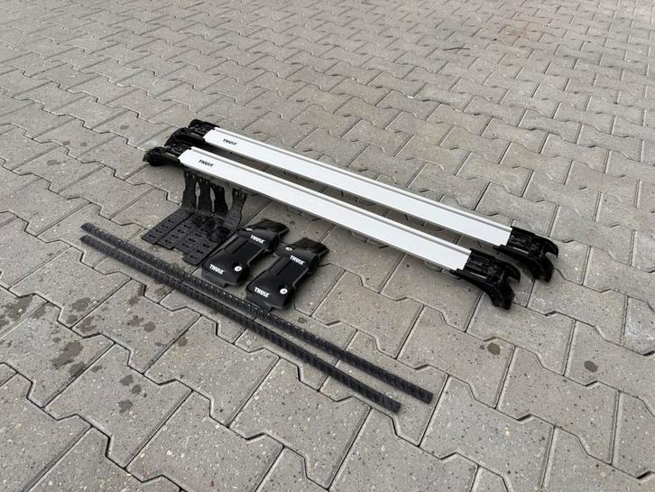 Thule Wingbar Edge dakdragers - Volvo V70 met open dakrails, Auto diversen, Dakdragers, Zo goed als nieuw, Ophalen of Verzenden