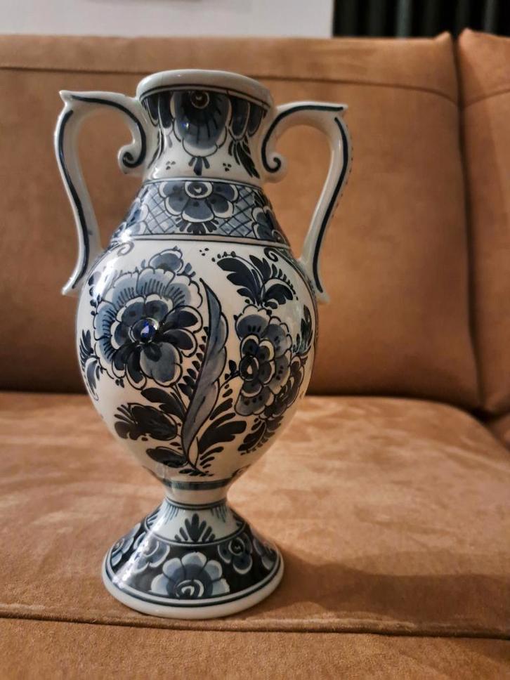 Delfts Blauwe Vaas met Oor, Antiek en Kunst, Antiek | Vazen, Ophalen of Verzenden