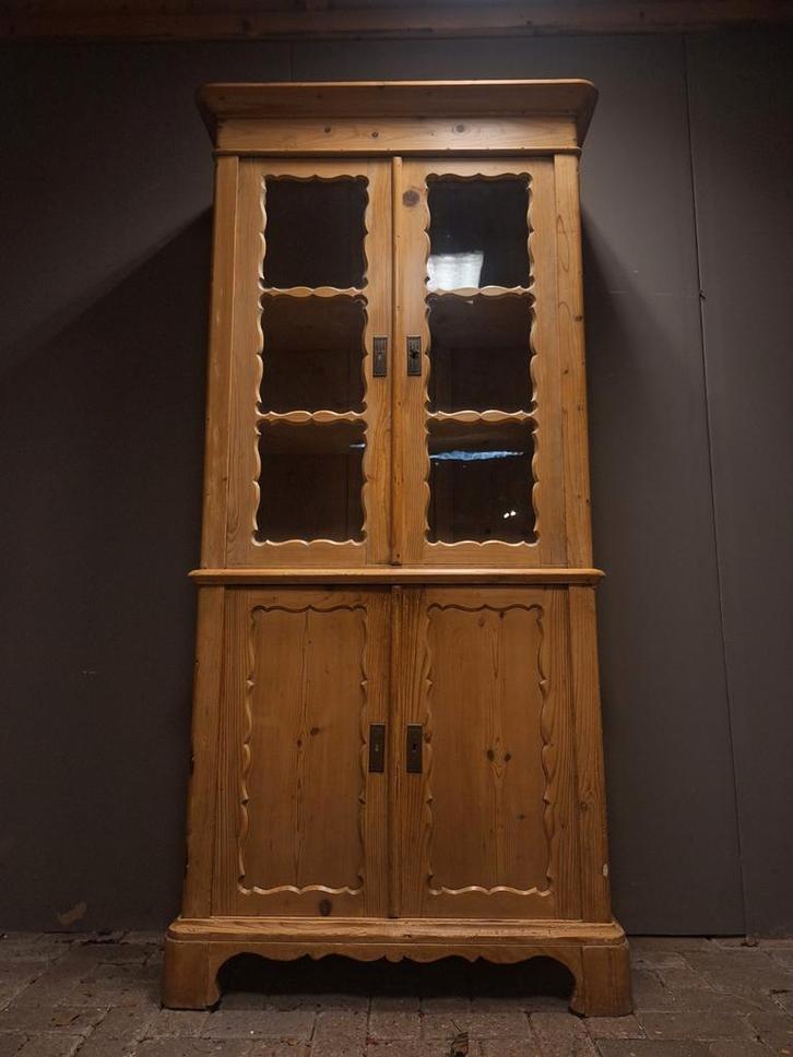 Biedermeier grenen vitrinekast buffetkast bezorgen mogelijk!, Huis en Inrichting, Kasten | Vitrinekasten, Zo goed als nieuw, 150 tot 200 cm