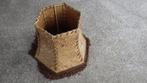 leren vintage lampenkapje, Huis en Inrichting, Gebruikt, Overige kleuren, Ophalen of Verzenden, Rechthoekig
