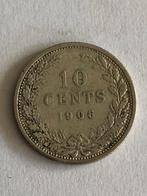 10 cent zilver 1906, Zilver, Koningin Wilhelmina, 10 cent, Ophalen of Verzenden