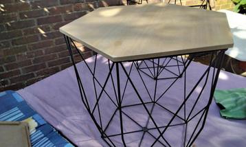 salon bijtafels RUILEN KOPEN metalen houtenblad ø 41 en 46cm beschikbaar voor biedingen