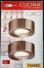 Te koop twee kastlampjes, Ophalen of Verzenden, Zo goed als nieuw, Metaal of Aluminium