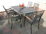 Tuin Set - Tafel met Vijf stoelen plus Kussens, Tuin en Terras, Eettafel, Gebruikt, Ophalen, Aluminium