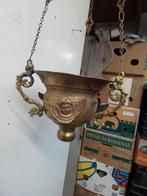 14441z0 antieke messing grote Godslamp met engelen kompleet, Antiek en Kunst, Ophalen of Verzenden