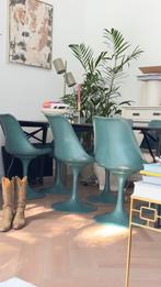 6 mooie Tulip chairs petrol groen v casa gitane, Huis en Inrichting, Stoelen, Ophalen, Kunststof, Gebruikt, Overige kleuren