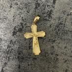 14 k gouden kruis hanger, Nieuw, Ophalen of Verzenden, Kruis of Symbool, Goud