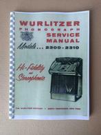 Service Manual: wurlitzer 2300/2310 (1960) jukebox nieuw !!!, Verzamelen, Automaten | Jukeboxen, Verzenden, Nieuw, 1970 tot heden