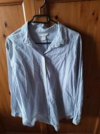Dunne overhemdblouse wit blauw dun streepje 40 nieuwstaat, Maat 38/40 (M), H&M, Wit, Ophalen of Verzenden