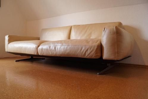 Flexform Soft Dream Design Leather/Cotton Sofa Italy, Huis en Inrichting, Banken | Bankstellen, Gebruikt, Hoekbank, Driepersoons