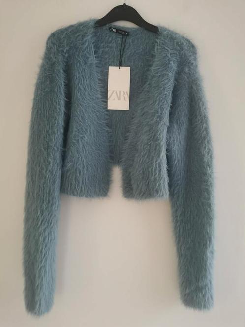 ZARA fluffy vestje mt. M, Kleding | Dames, Truien en Vesten, Nieuw, Maat 38/40 (M), Blauw, Verzenden