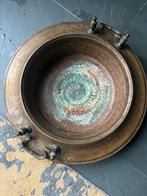 Vintage koperen schaal vuurkorf. Spaans., Ophalen of Verzenden, Koper