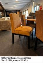 6 UrbanSofa Olav Leren Eetkamerstoelen Showroommodel, Huis en Inrichting, Stoelen, Ophalen, Overige kleuren, Nieuw, Modern klassiek stoer landelijk