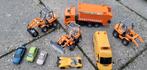 9 speelgoedvoertuigen auto's graafmachines vrachtwag, Ophalen of Verzenden, Gebruikt