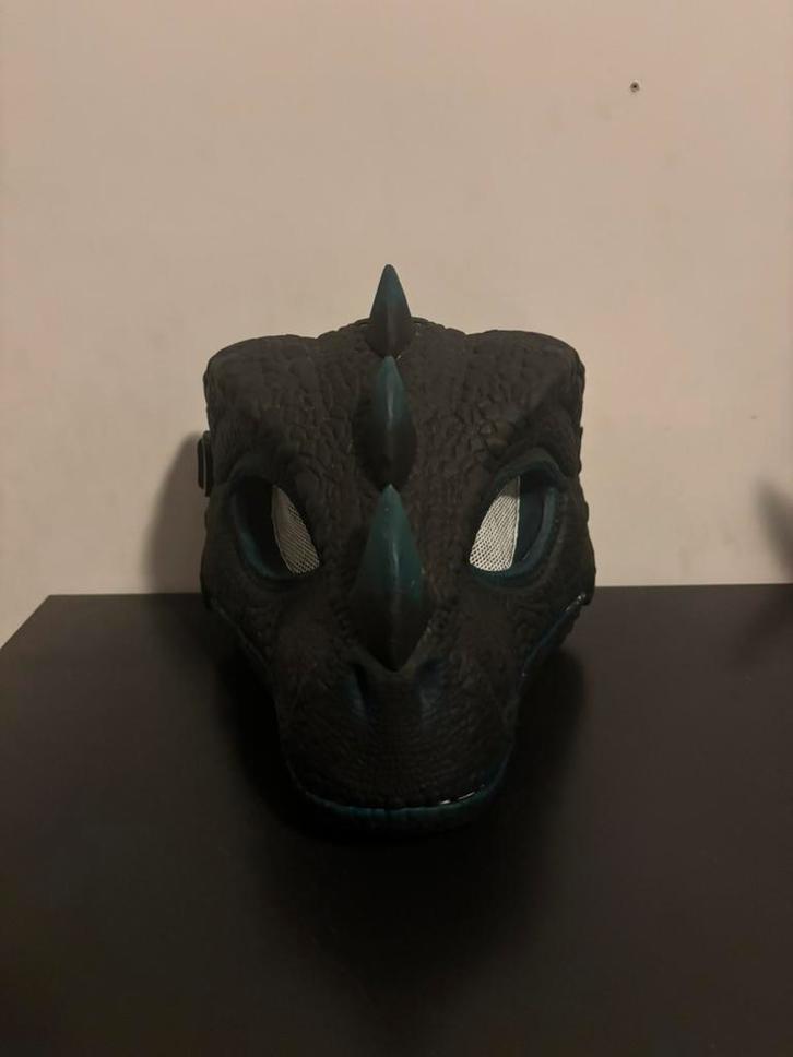 dinomask (dragon), Hobby en Vrije tijd, Kostuums, Theaterbenodigdheden en LARP, Zo goed als nieuw, Ophalen of Verzenden