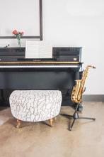 Poef op elegante wieltjes pianokruk, Ophalen, Zo goed als nieuw, Babilot, Info@babilot.nl