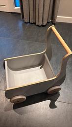Houten poppenwagen, Kinderen en Baby's, Speelgoed | Houten speelgoed, Ophalen of Verzenden, Zo goed als nieuw, Duw- of Trekspeelgoed