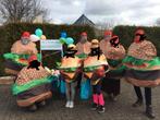 Carnaval thema food/hamburger/inburgering, Kleding | Dames, Ophalen of Verzenden, Zo goed als nieuw, Carnaval