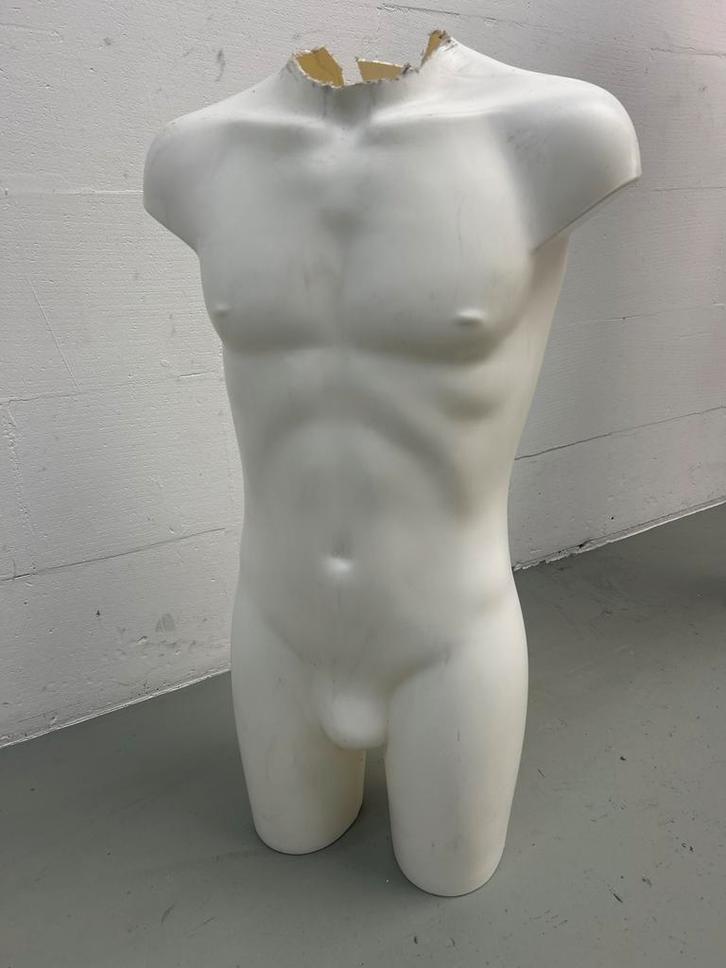 Mannelijke Torso - Etalagepop Beschadigd, Antiek en Kunst, Kunst | Beelden en Houtsnijwerken, Ophalen