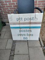 Ptt post brocante bord 60 bij 60 cm met ophangpunten, Ophalen