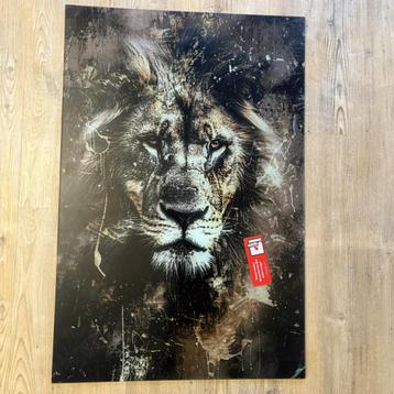 Plexiglas 50x75 cm - Leeuw portret abstract beschikbaar voor biedingen