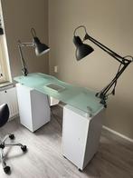 Nageltafel met afzuiging en 2 lampen. VASTE PRIJS, Ophalen, Zo goed als nieuw